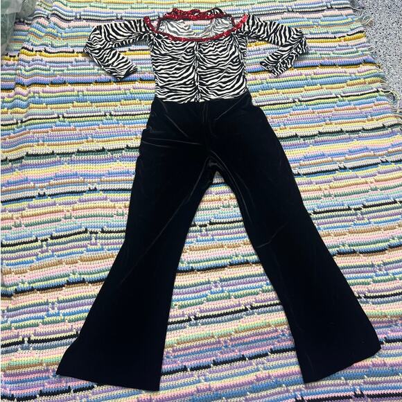 80s Zebra sequin jumpsuit - Picture 3 of 9